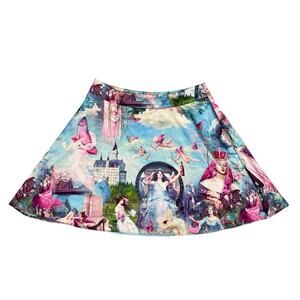 Dolls Kill Sugar Thrillz Once Upon A Dime Satin Mini Skirt Womens Size M